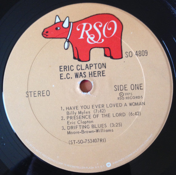 Eric Clapton : E.C. Was Here (LP, Album, PRC)