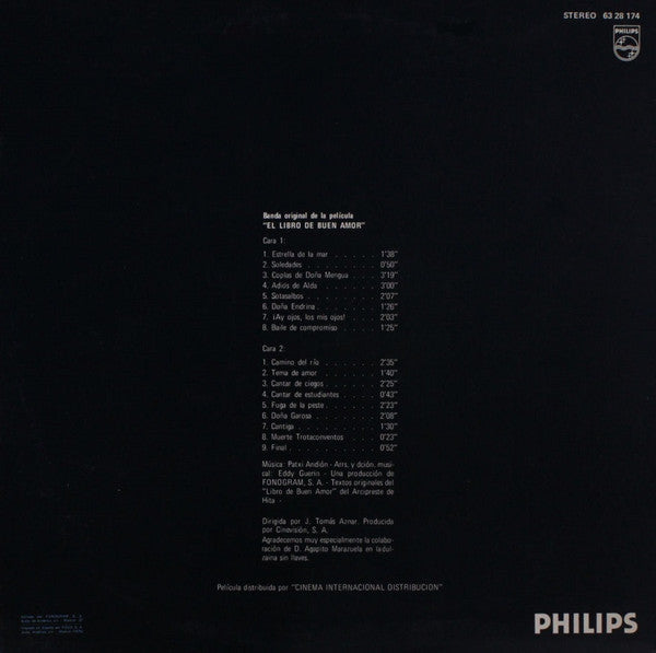 Patxi Andión : Banda Sonora Original De La Pelicula El Libro Del Buen Amor  (LP, Album)