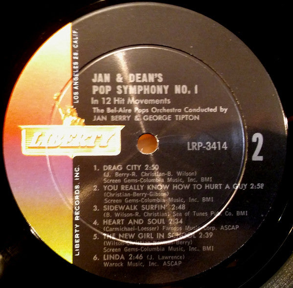 The Bel-Aire Pops Orchestra : Jan & Dean's Pop Symphony No. 1 (LP, Album, Mono)