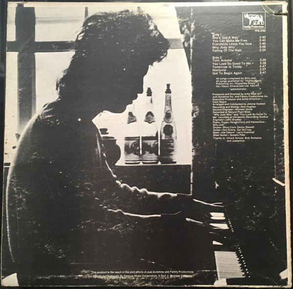 Billy Joel : Cold Spring Harbor (LP, Album, Mon)