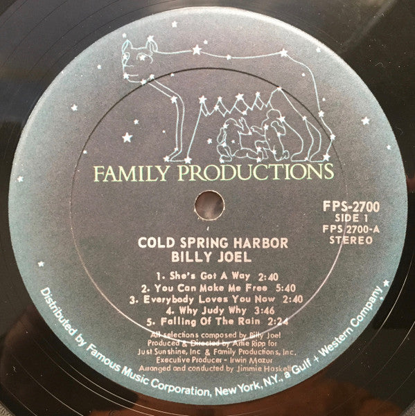 Billy Joel : Cold Spring Harbor (LP, Album, Mon)