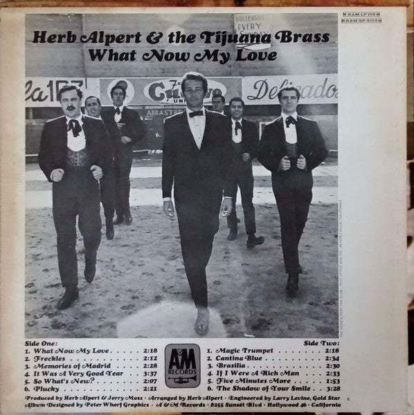 Herb Alpert & The Tijuana Brass : What Now My Love (LP, Album, Mon)