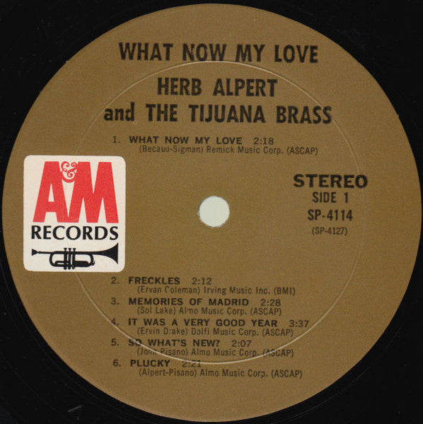 Herb Alpert & The Tijuana Brass : What Now My Love (LP, Album, Mon)