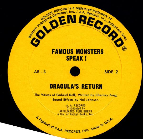 Cherney Berg, Gabriel Dell : Famous Monsters Speak (LP)