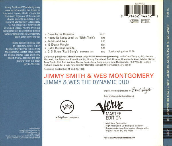 Jimmy Smith & Wes Montgomery : Jimmy & Wes - The Dynamic Duo (CD, Album, RE, RM, Dig)