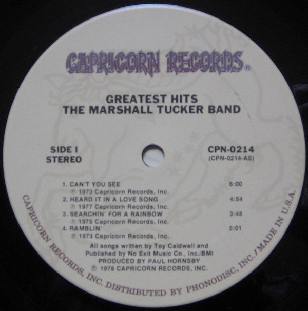 The Marshall Tucker Band : Greatest Hits (LP, Comp, Ter)