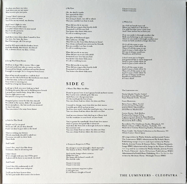 The Lumineers : Cleopatra (LP, Smo + LP, S/Sided, Smo + Album, Dlx)