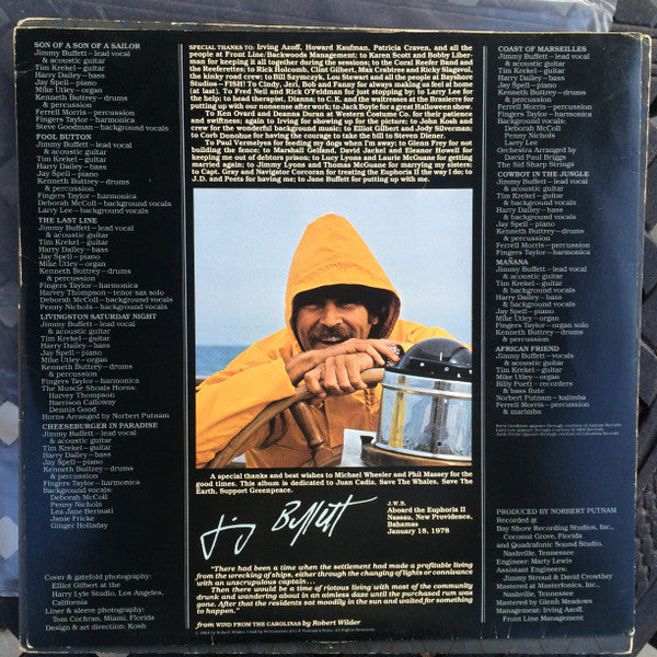 Jimmy Buffett : Son Of A Son Of A Sailor (LP, Album, SP )