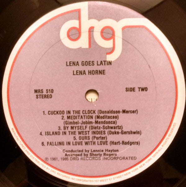 Lena Horne : Lena Goes Latin (LP, Album)