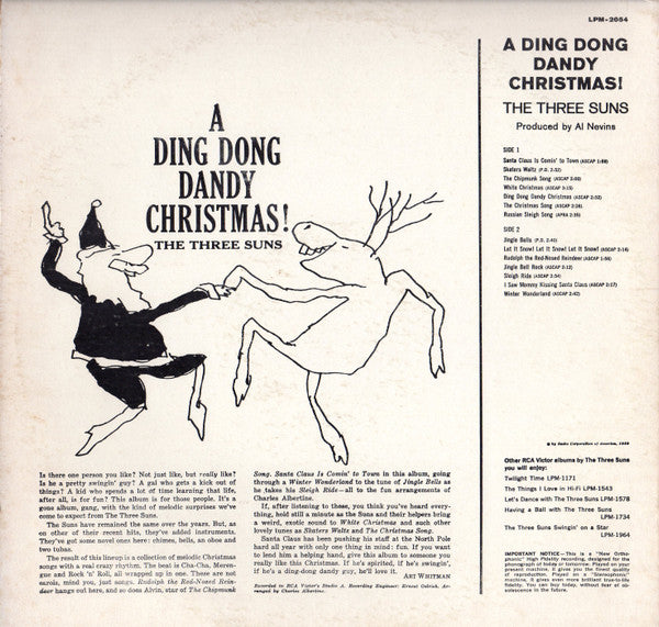 The Three Suns : A Ding Dong Dandy Christmas  (LP, Album, Mono, Roc)