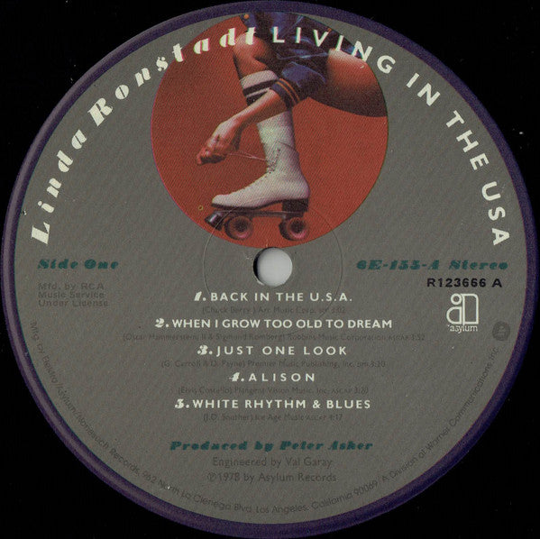 Linda Ronstadt : Living In The USA (LP, Album, Club, Ind)