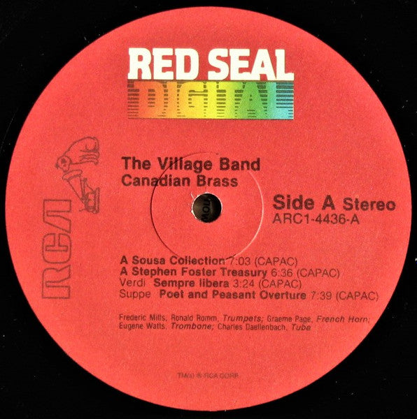The Canadian Brass : The Village Band  A Nostalgic Recollection By The Canadian Brass  (LP, Album, RE)