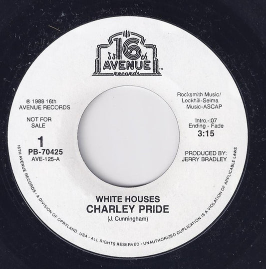 Charley Pride : White Houses (7", Promo)