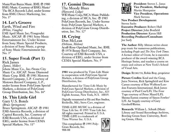 Various : Sounds Of The Eighties 1981 (CD, Comp)