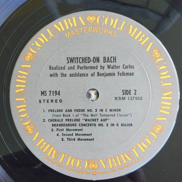 Walter Carlos : Switched-On Bach (LP, Album, RE, Ter)