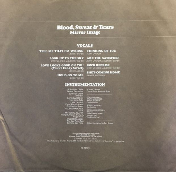 Blood, Sweat & Tears* : Mirror Image (LP, Album)
