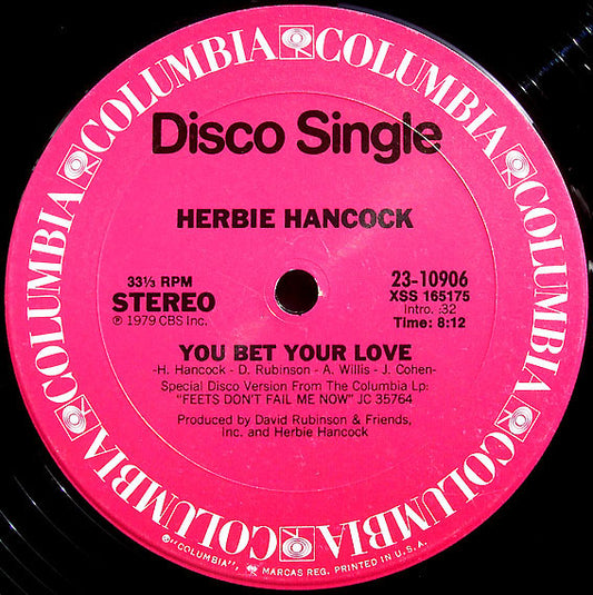 Herbie Hancock : You Bet Your Love / Ready Or Not (12", Single, Ter)