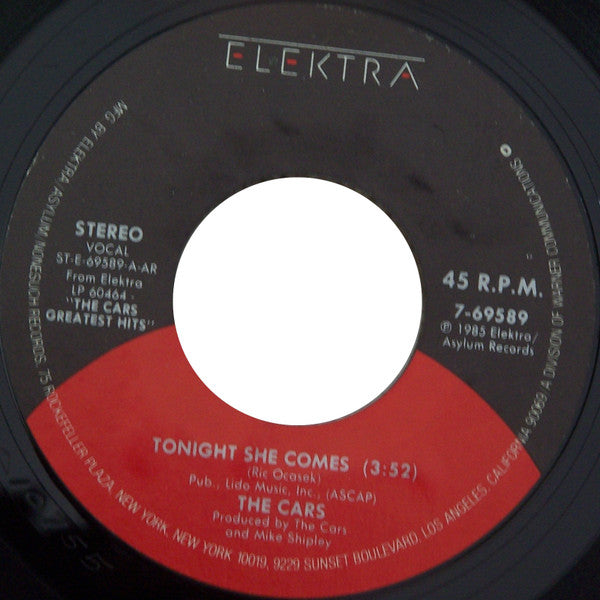 The Cars : Tonight She Comes (7", Single, AR)