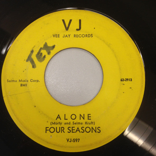 The Four Seasons : Alone (7", Single)