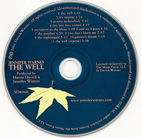 Jennifer Warnes : The Well (CD, Album)