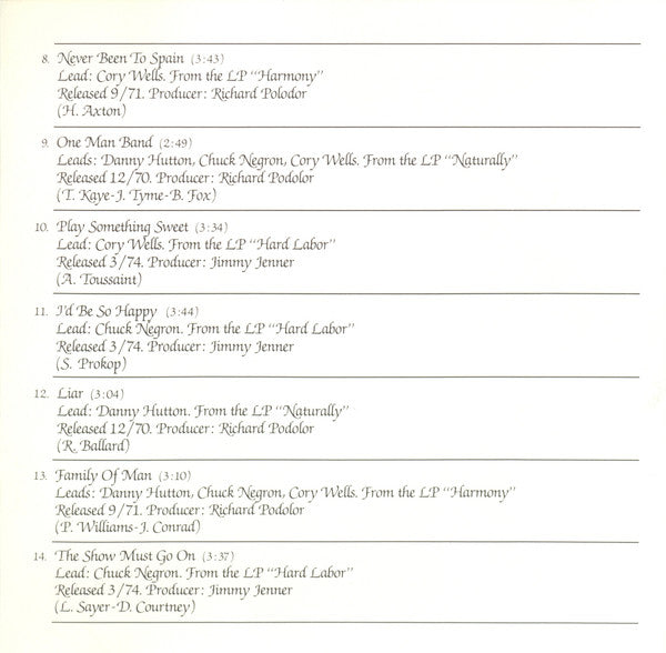 Three Dog Night : Joy To The World - Their Greatest Hits (CD, Comp, RE)