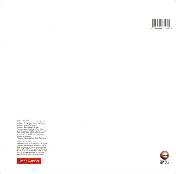 Peter Gabriel : Red Rain (12", Maxi, All)