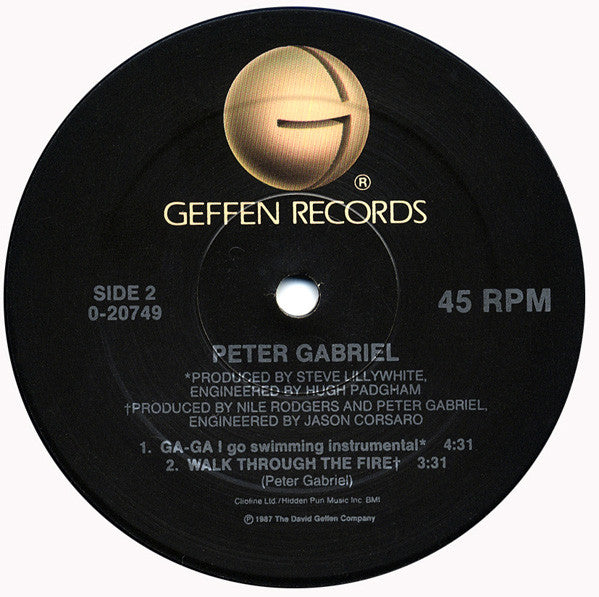 Peter Gabriel : Red Rain (12", Maxi, All)