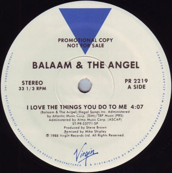 Balaam & The Angel* : I Love The Things You Do To Me (12", Single, Promo)