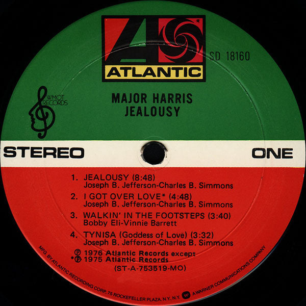 Major Harris : Jealousy (LP, Album, Mon)