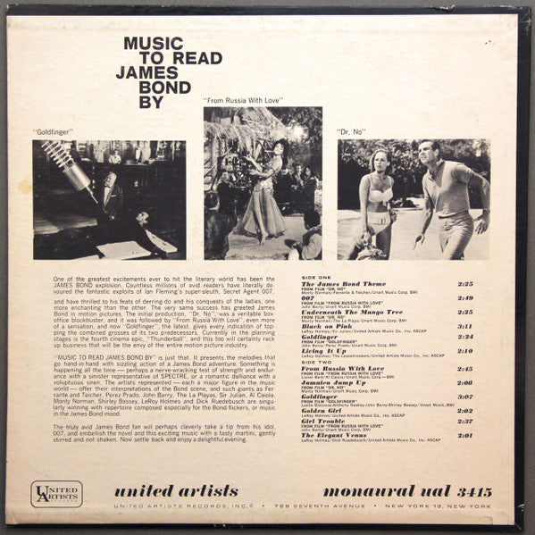 Various : Music To Read James Bond By (LP, Comp, Mono, Pit)