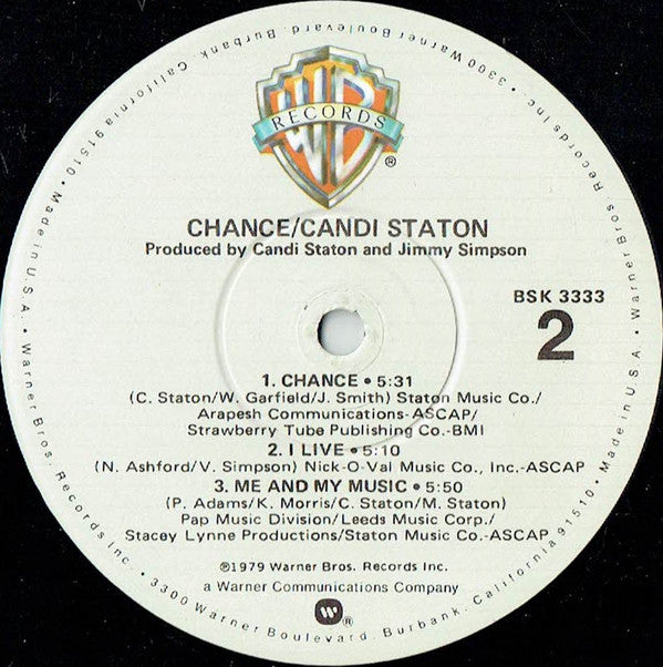Candi Staton : Chance (LP, Album, Win)