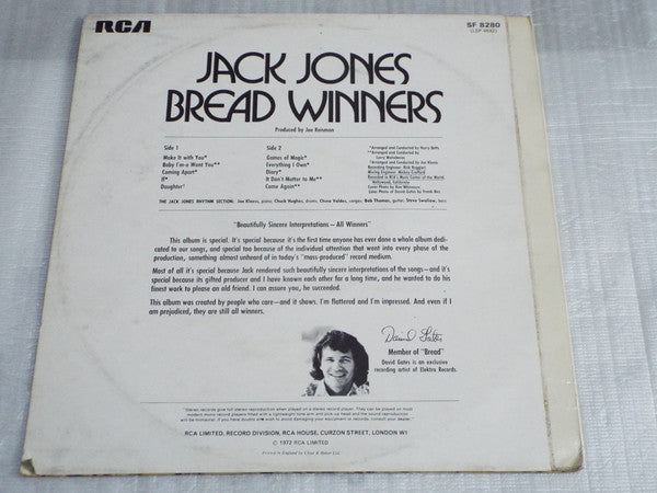 Jack Jones : Bread Winners (LP, Album)