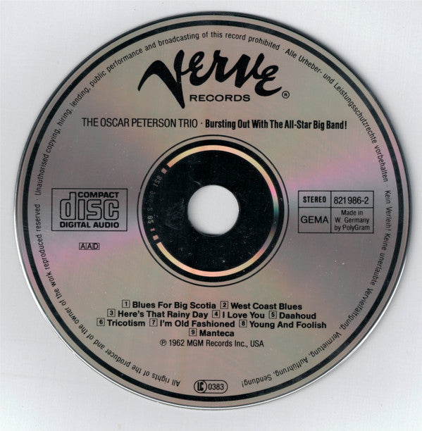 The Oscar Peterson Trio : Bursting Out With The All-Star Big Band (CD, Album, RE)