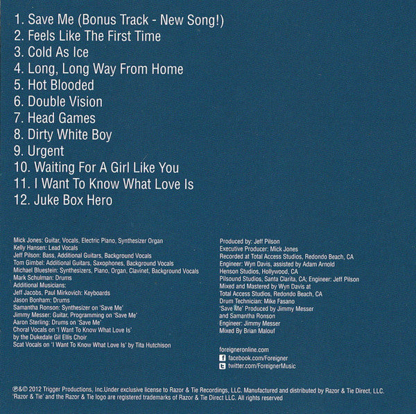 Foreigner : Juke Box Heroes (CD, Comp, RE)