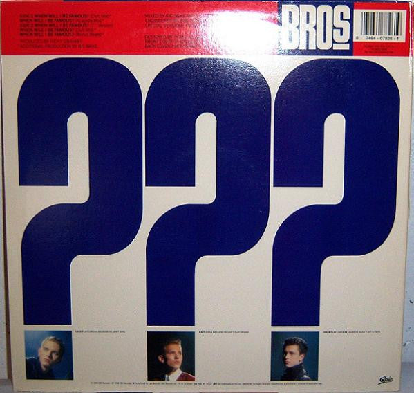 Bros : When Will I Be Famous? (12", Single)