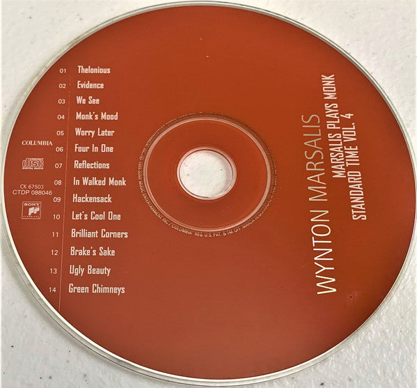 Wynton Marsalis : Marsalis Plays Monk (Standard Time Vol. 4) (CD, Album, Club)