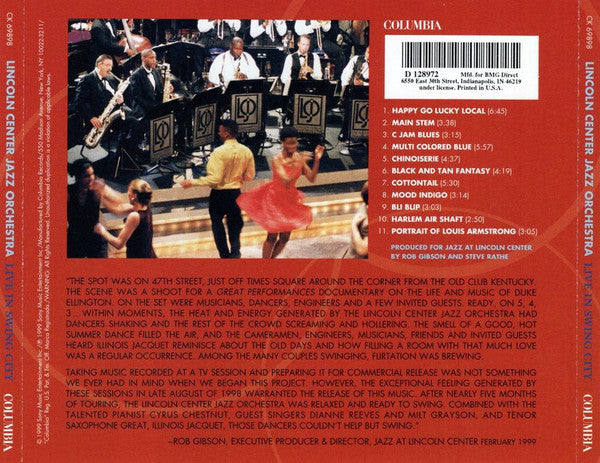 The Lincoln Center Jazz Orchestra With Wynton Marsalis : Live In Swing City, Swingin' With Duke  (CD, Album, Club)