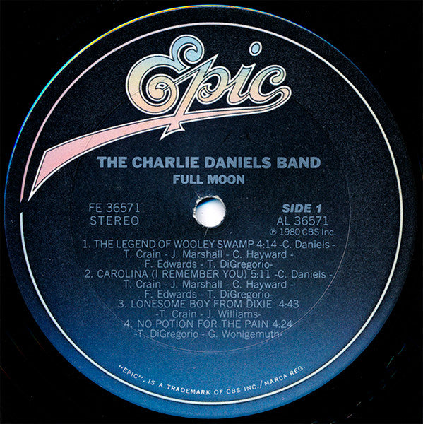 The Charlie Daniels Band : Full Moon (LP, Album, Pit)