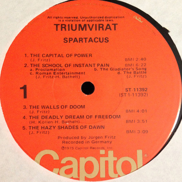 Triumvirat : Spartacus (LP, Album, Jac)