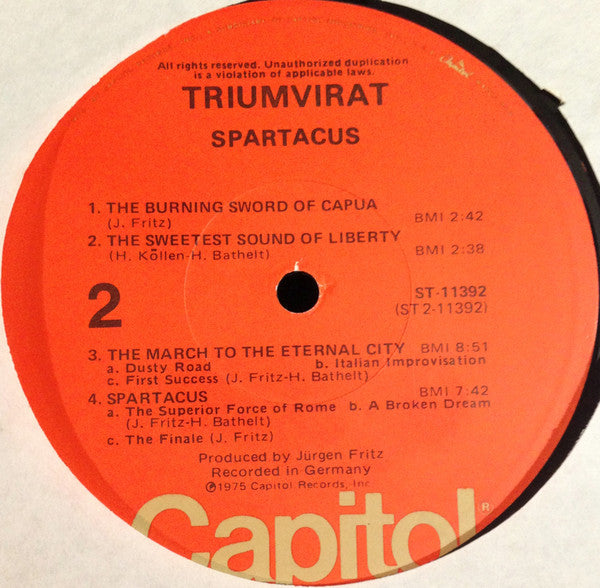 Triumvirat : Spartacus (LP, Album, Jac)