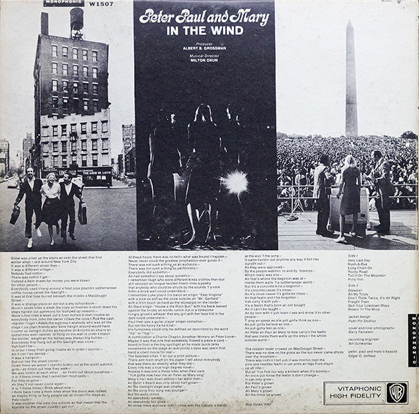 Peter, Paul And Mary* : In The Wind (LP, Album, Mono)