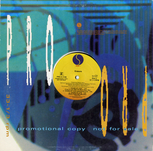 Erasure : Chains Of Love (12", Promo)
