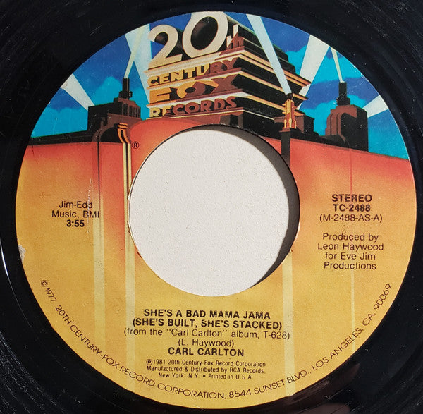 Carl Carlton : She's A Bad Mama Jama (She's Built, She's Stacked) (7", Single, Ind)