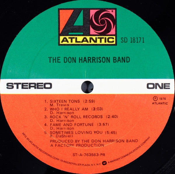 The Don Harrison Band : The Don Harrison Band (LP, Album, PR )