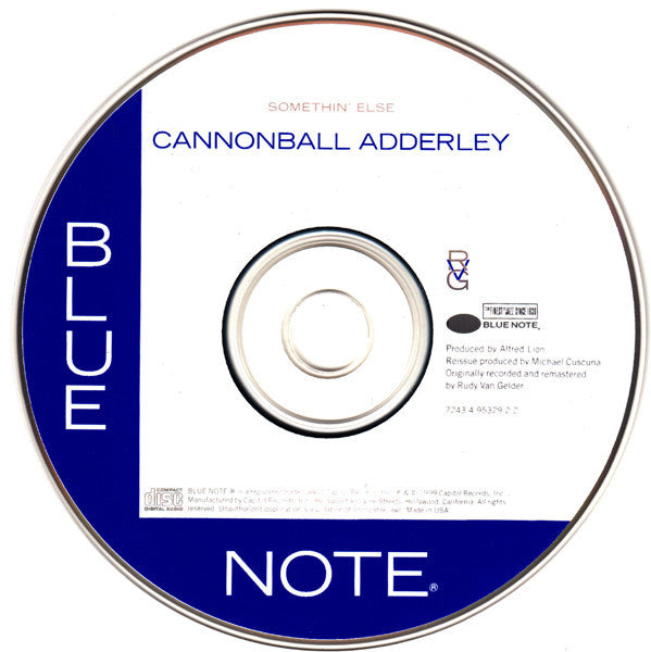 Cannonball Adderley : Somethin' Else (CD, Album, RE, RM, EMI)