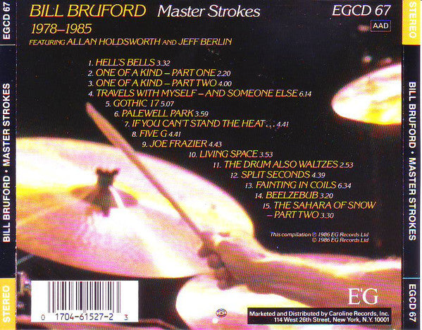 Bill Bruford : Master Strokes 1978-1985 (CD, Comp)