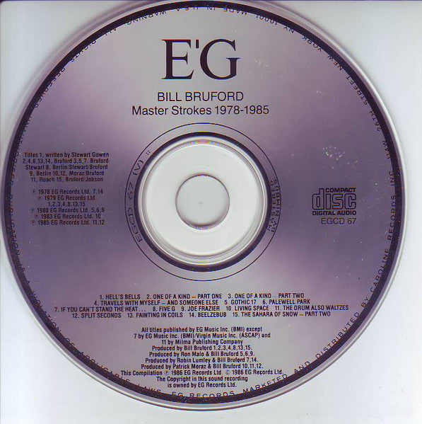 Bill Bruford : Master Strokes 1978-1985 (CD, Comp)