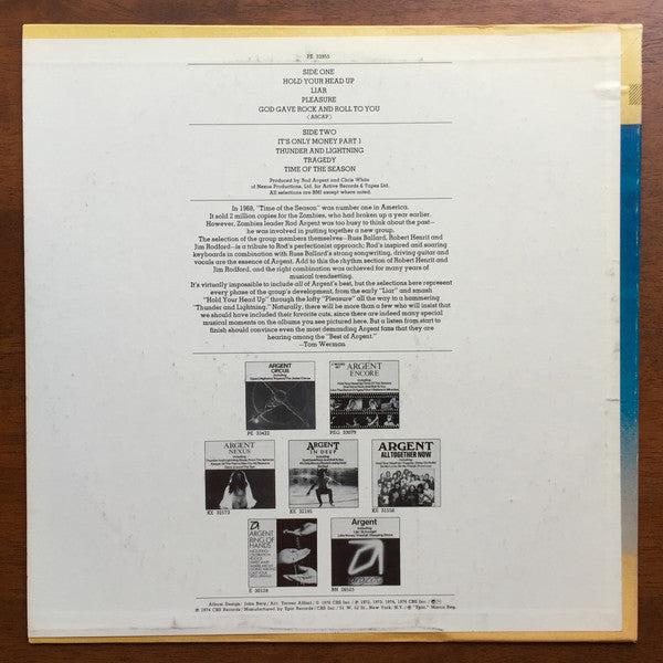 Argent : The Argent Anthology - A Collection Of Greatest Hits (LP, Comp)