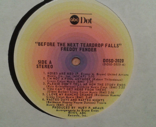 Freddy Fender (2) : Before The Next Teardrop Falls (LP, Album, Ter)