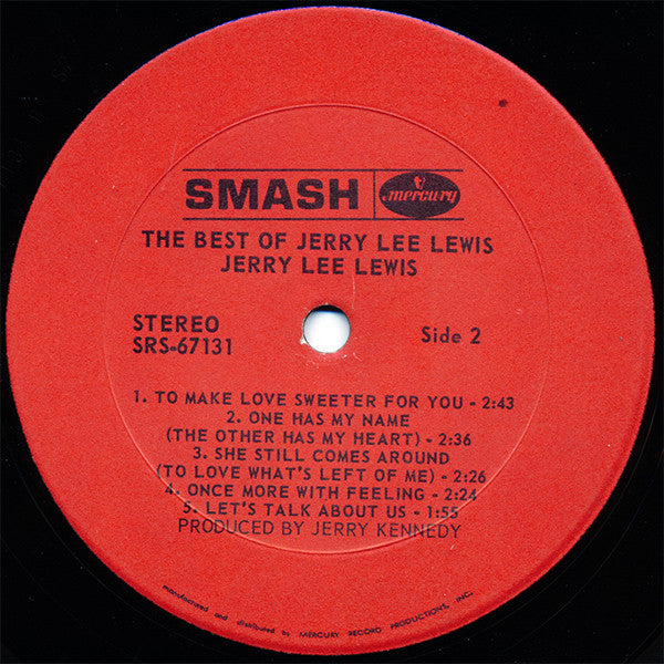 Jerry Lee Lewis : The Best Of Jerry Lee Lewis (LP, Comp)